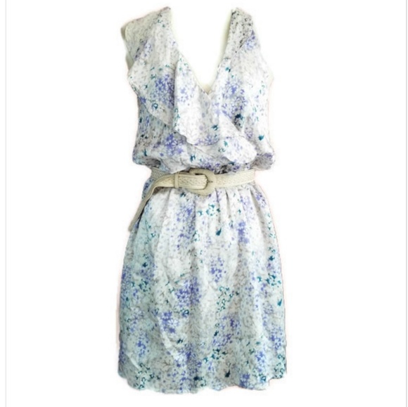 Rory Beca Dresses & Skirts - Rory Beca Floral Silk Ruffle Dress